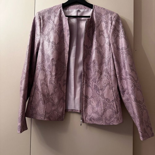 Leather jacket used, vintage, purple, size M