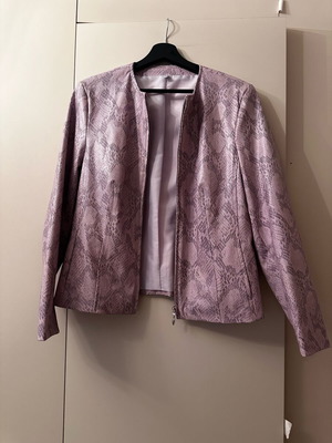 Leather jacket used, vintage, purple, size M