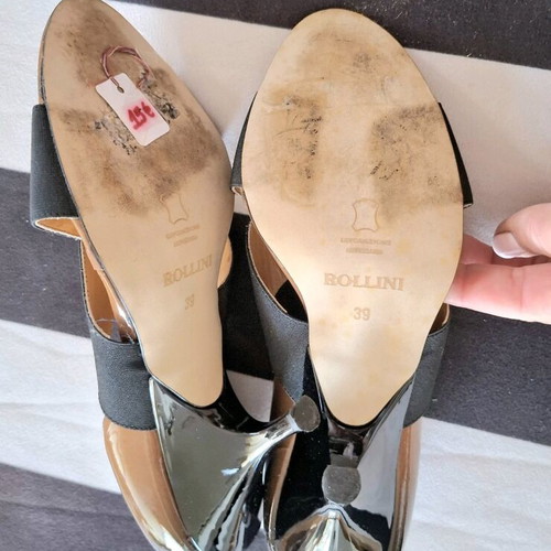 Rollini vintage brown patent leather pumps sz39 like new