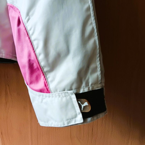 Puma sports jacket used, size S, beige with pink details