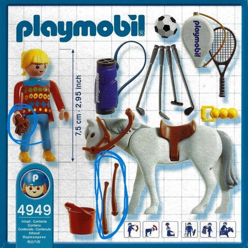 Playmobil 4949 Multisport-Girl used with missing parts