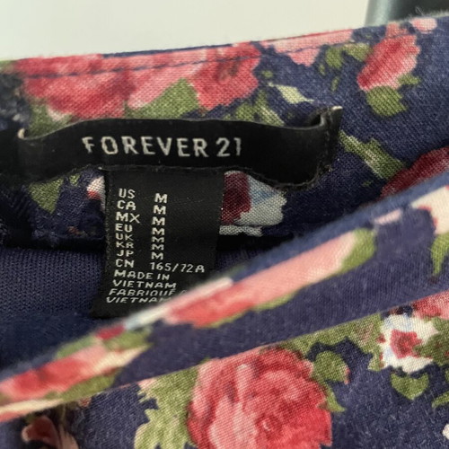 Forever 21 floral skirt like new, lined, blue multicolor