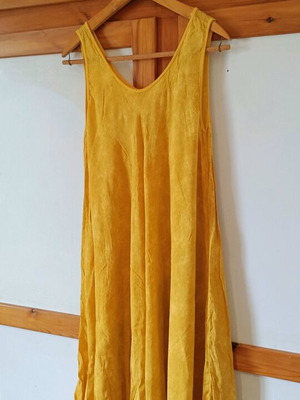 Summer dress asymmetrical like new, yellow, size XL