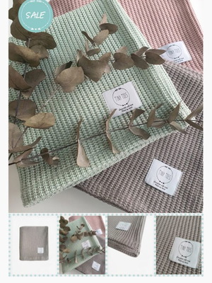 Tiny Toes Βρεφική Πλεκτή Κουβέρτα Αγκαλιάς Ροζ Dusty Pink καινούργιο