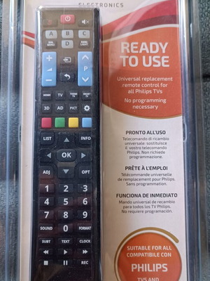 Philips TV remote control, compatible with models from 2000 onwards