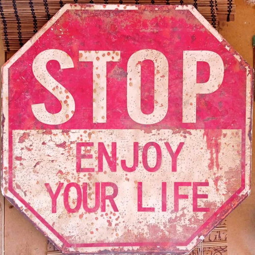 Decorative wall stop sign