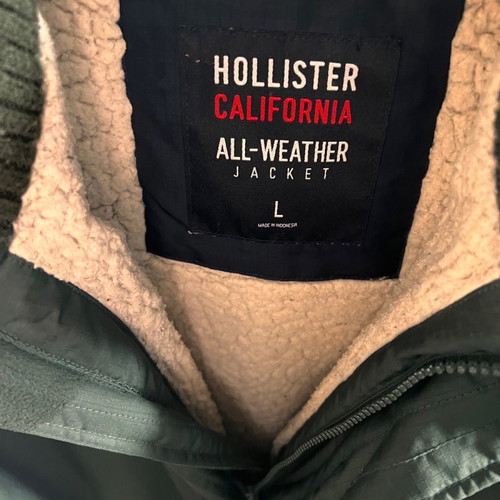 Hollister men's jacket used, green, size L