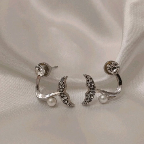 Summer earrings silver new made of copper
