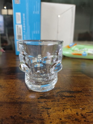 Glass shot glass skull design new