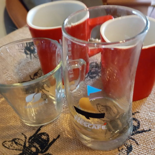 Nescafe glass and cup vintage, like new