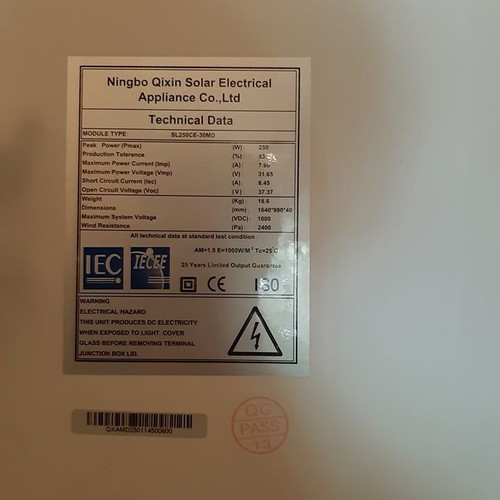 Siliken 250 W photovoltaic panel new