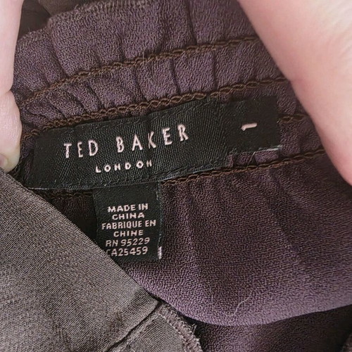 Ted Baker 100% silk floral strapless top like new