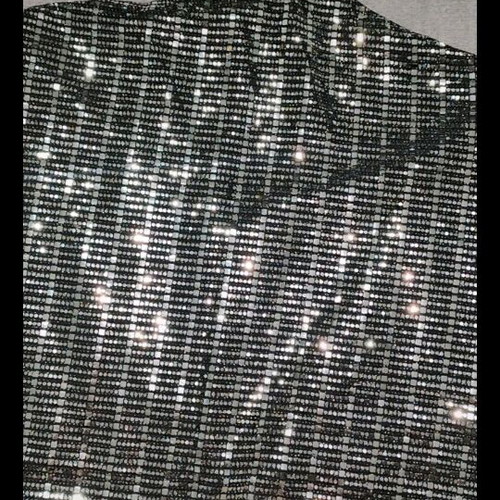 Zara Basic silver top new, lingerie style with shiny sequins, large