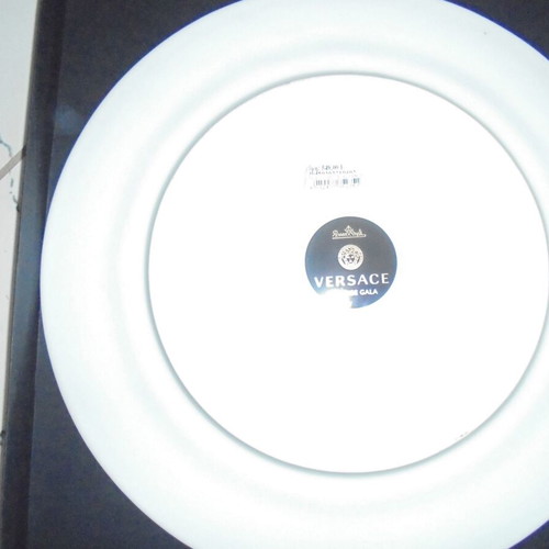 Versace Prestige Gala gold-plated serving platter used 33cm in box