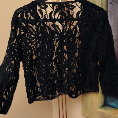 Crochet jacket like new, black, size M