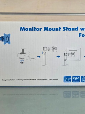 LogiLink Monitor Mount Stand with Adjustable Arm for Screens up to 27" New