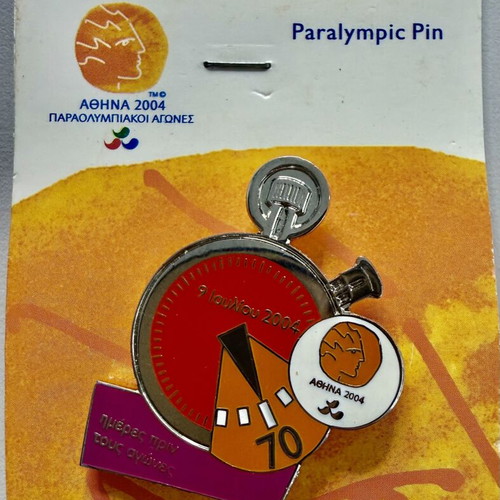 Paralympic Pin Athens 2004 Countdown New Limited Edition