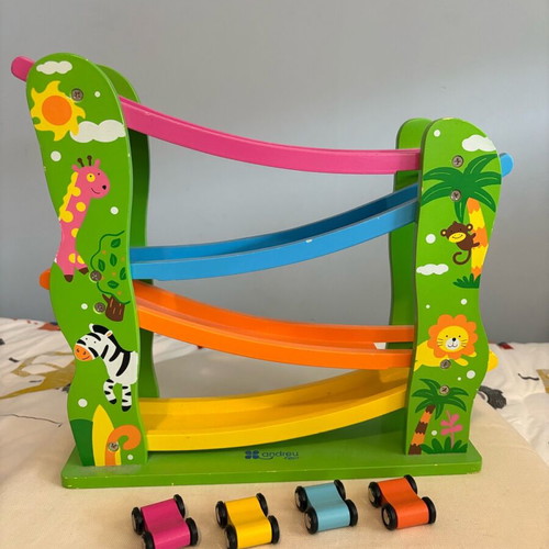 Viga wooden toy car track used