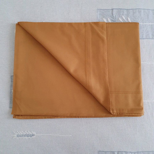 Das Home single bed sheet set and duvet cover cotton satin gold mustard new