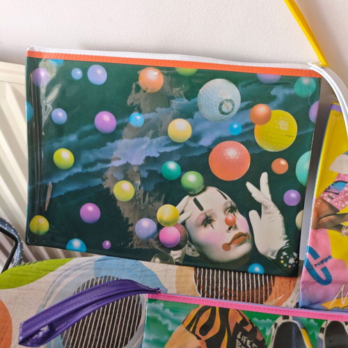 Vintage large plastic zipper folders new