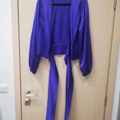 Dolce Domenica shirt wrap style like new, purple