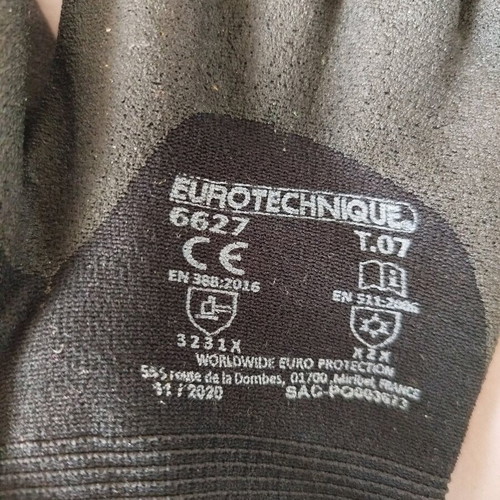 Eurotechnique 6627 work gloves new, size 7