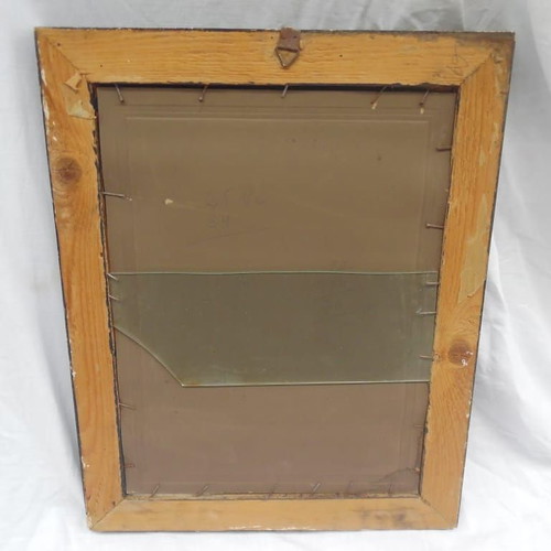 Prewar wooden and plaster frame with old photograph