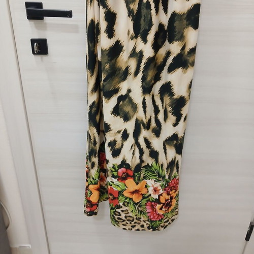 Le Vertige black printed maxi strapless dress like new