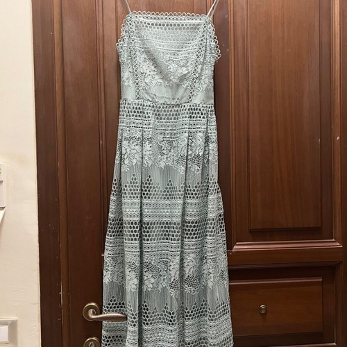 H & M midi dress used, romantic mint color, size 36