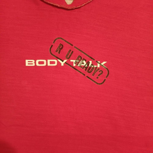 Body Talk reversible sleeveless hoodie used, gray and red, size M