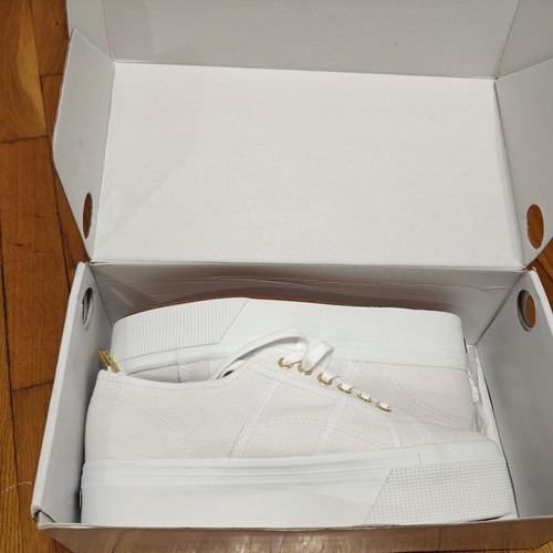 Superga double-layer white sneakers size 41