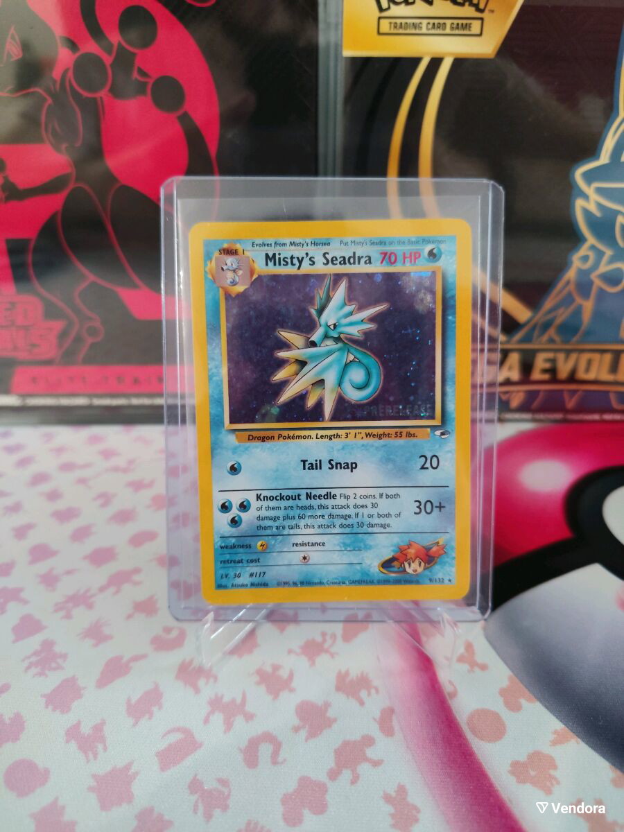 misty's seadra prerelease pokemon card value PSA 8 NM - MT pokemon WoTC Promo Mistys Seadra (Prerelease) Misty's Seadra - WOTC: Promo