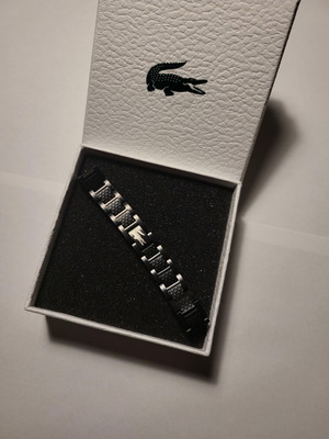 Βραχιόλι Lacoste μαύρο από ανοξείδωτο ατσάλι καινούργιο
