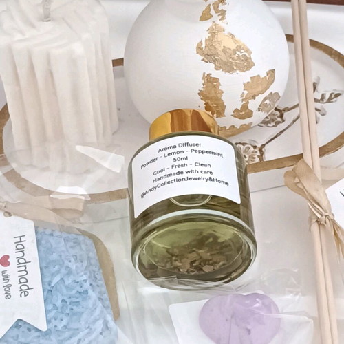 Reed Diffuser 50ml with Ocean Wave closet tablet and wax melts gift
