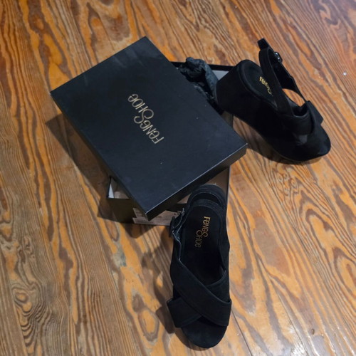 Feng Shoe black platform sandals size 41 new