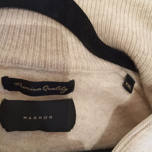 Marron men's knitted cardigan XXL used, beige, premium quality