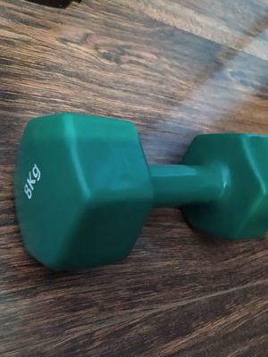 Αλτήρας βινυλίου Liga Sport 8Kg σαν καινούργιος με δύο μεταχειρισμένους αλτήρες 3Kg