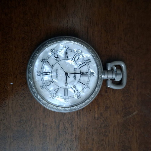 Vintage pocket watch unused, silver
