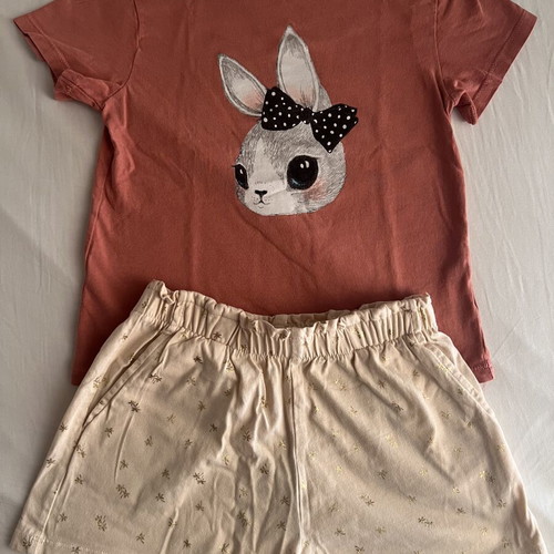 H&M girls' t-shirt and shorts set, age 6