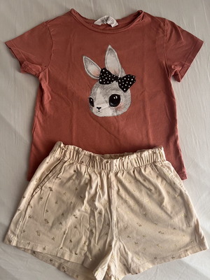 H&M girls' t-shirt and shorts set, age 6