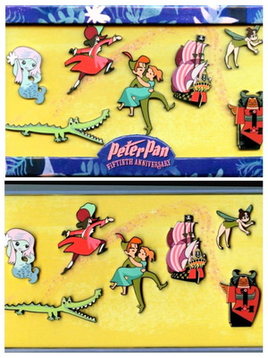 Conceptual Art Peter Pan Disney pin set new limited edition