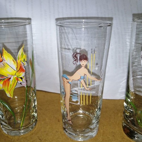 Vintage glass set for ouzo or tsipouro, like new, 3 pieces
