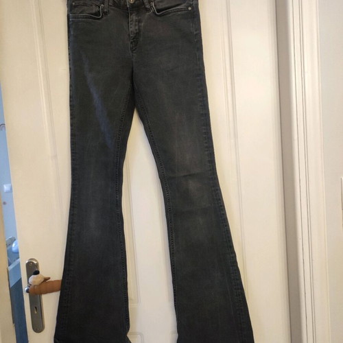 Zara elastic flare jeans like new, gray, size S
