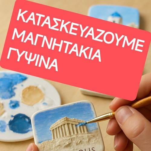 Ancient Greek magnets new, pack of 10, hand-painted plaster