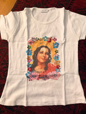 John P. vintage embellished T-shirt with sequins and beads used