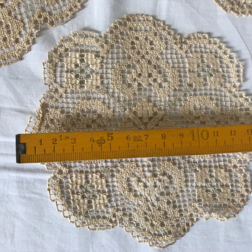 Set of 29 antique embroidered coasters used with color alterations