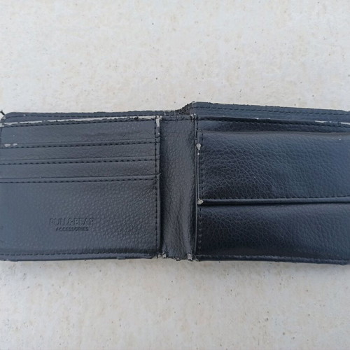 Pull&Bear black wallet used with wear