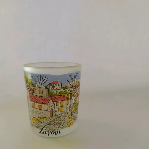 Sfinopotira and tealight candle set like new, 4+1 with Greek designs