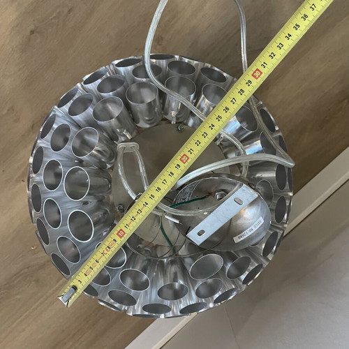 Aluminium Space Age design pendant lamp, 30 cm