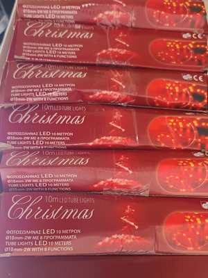 Led tube lights set of 8 with programs, 10m